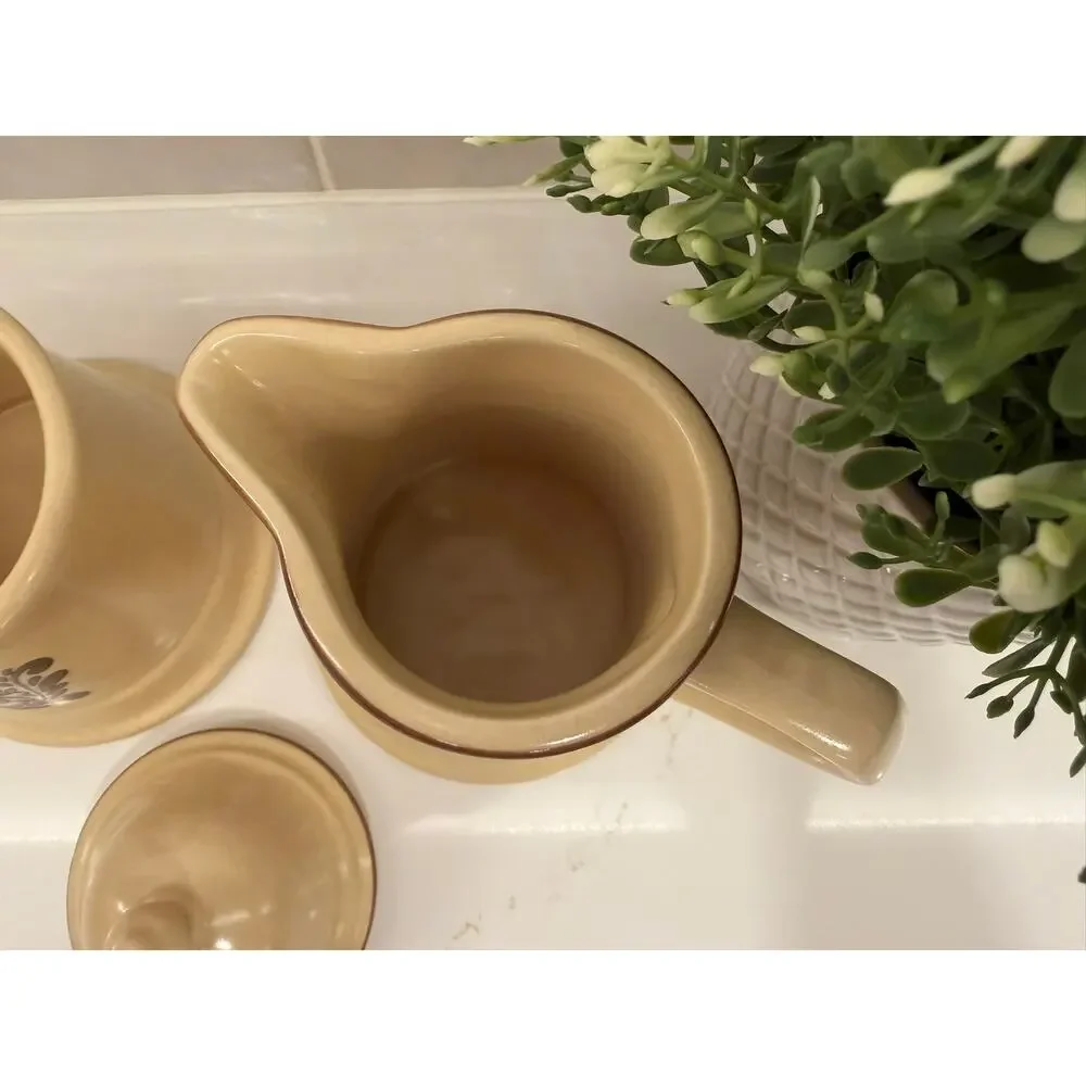 Vintage Pfaltzgraff Village‎ Creamer and Sugar Set